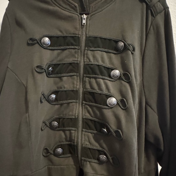 Torrid Military Jacket Stretch Twill Peplum Embellished green Women's Size 3x - Picture 5 of 5